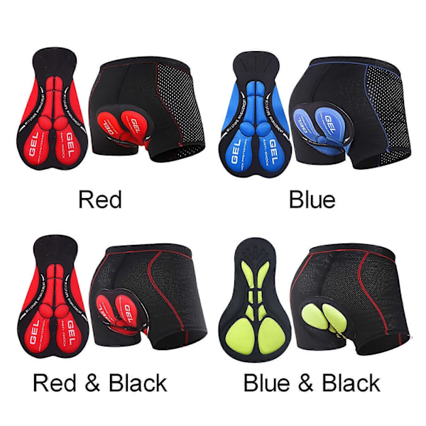 Miesten pyöräilyshortsit 5D geelipehmusteella MTB maastopyöräilyyn, pyöräilyshortsit S - 3XL Uusi Red  Black L