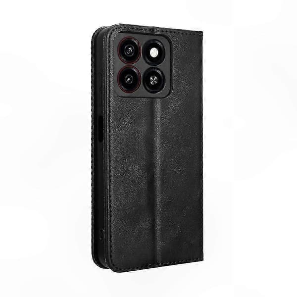 Retro-texturerat läderfodral med magnetspänne för Android-enheter Black For ZTE Blade A35