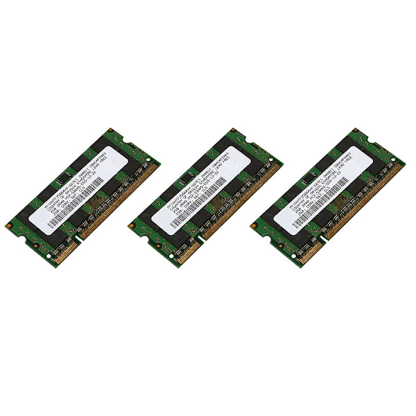 3x 2gb Ddr2 Ram Hukommelse 667mhz Pc2 5300 Laptop Ram Memoria 1.8v 200pin Sodimm For Amd green