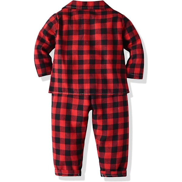 Pyjamas til Børn Sommer Pyjamas Piger Langærmet Sommer Børn Drenge Piger Ærme Sæt T-shirt Shorts Loungewear Sød Pyjamas Piger Drenge Børne Pyjamas Red 110cm