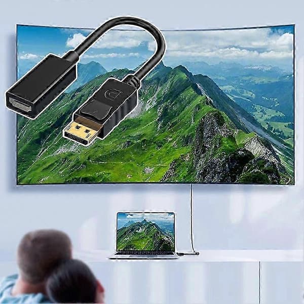Full HD DP–HDMI-yhteensopiva sovitinkaapeli DisplayPort uros–naaras