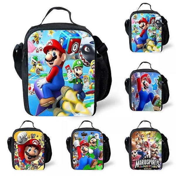 Super-Mario Bros Isolert Matboks Barn Kontor Arbeid Piknik Skole Matpose C