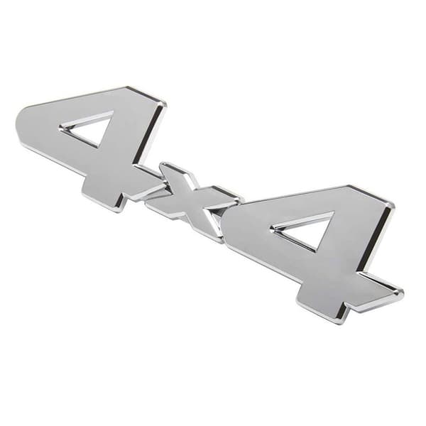 2 stk metall 4x4 bil bakluke emblem merke dekal st