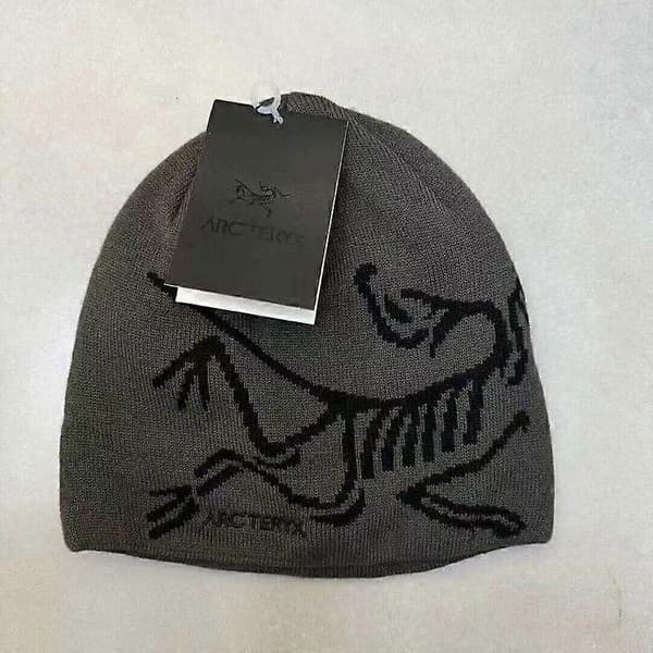 Fuglehoved Sort Toque Hue Orca Sort Merinould Strikket B Gray