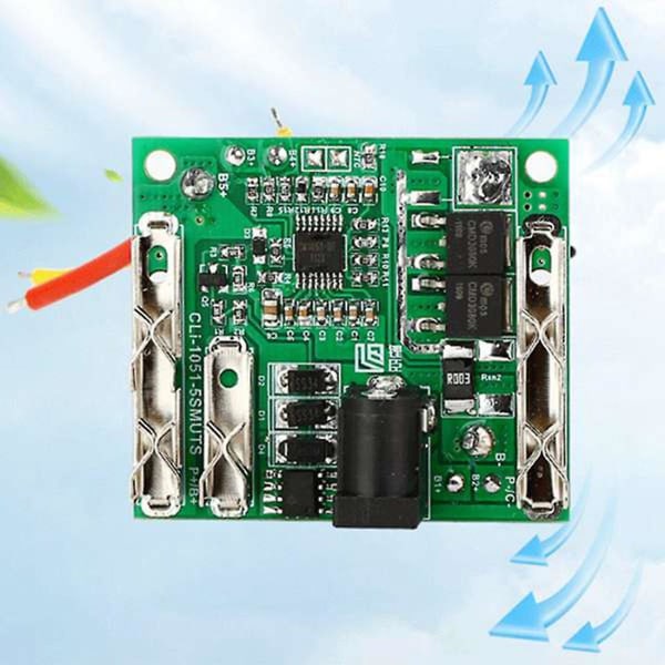 2 stk 5s 18/21v 20a Li-ion Bms Pcm Lithium Batteri Ladebeskyttelseskort Pcb For 18650 Lithium Green