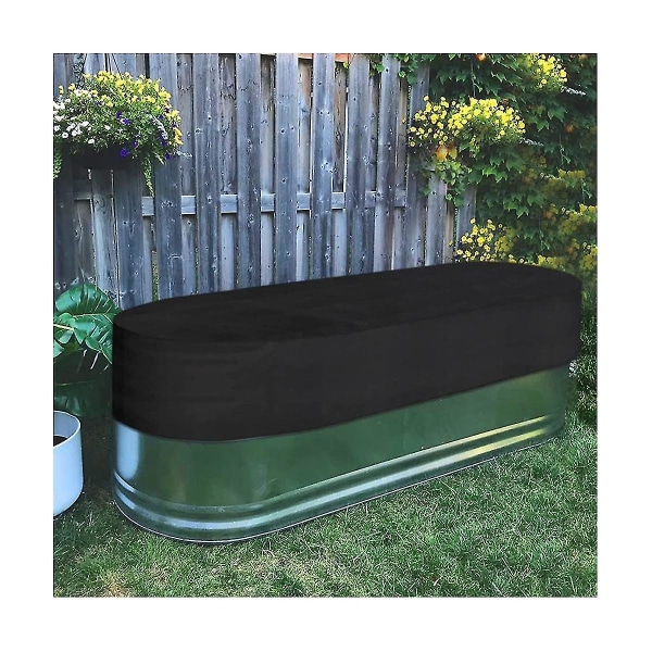 6 fot Oval Stock Tank Pool Cover, vanntett Stock Tank Cover med oppbevaringspose, slitesterk 420d Oxford Sto