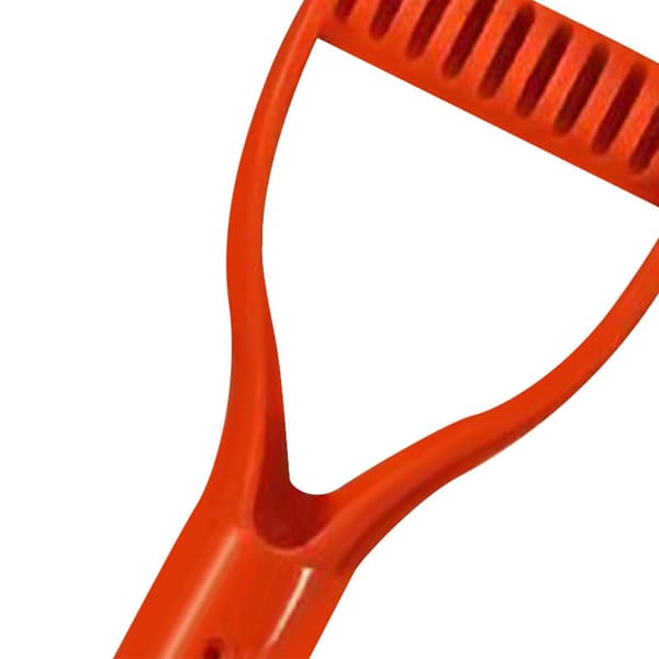 Lapiokahvan Y-kahva Korvaava lapiokahva puutarhanurmikkoon, musta orange 9.5cmx18cm