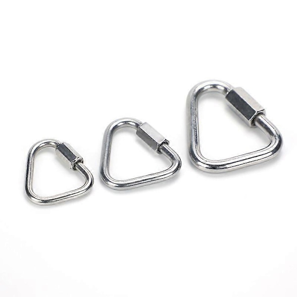 Triangel låsande karbinhake 8MM 2PCSsilver