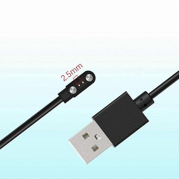 Magnetisk USB-opladerkabel til IP68 Smartwatches kompatibel med flere modeller 2 pieces