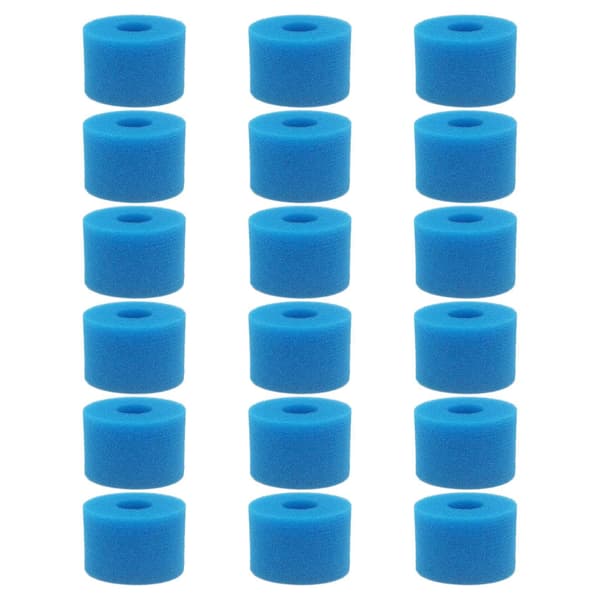 18 stk For Pure Spa Gjenbrukbare Vaskbare Skum Boblebadfilter S1 Type Blue