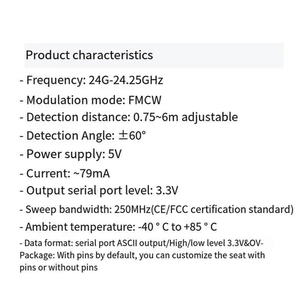 2X LD2410B 24GHz Radar Smart Människonärvarosensor Modul med BT+Kabel 5V LD2420 Millimetervågsrörelsesensor Blue