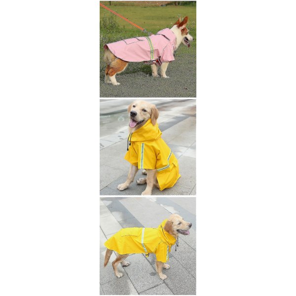 Størrelse S Stor Hunde Regnfrakke Golden Samoyed Labrador Border Collie Medium Stor Hunde Pet