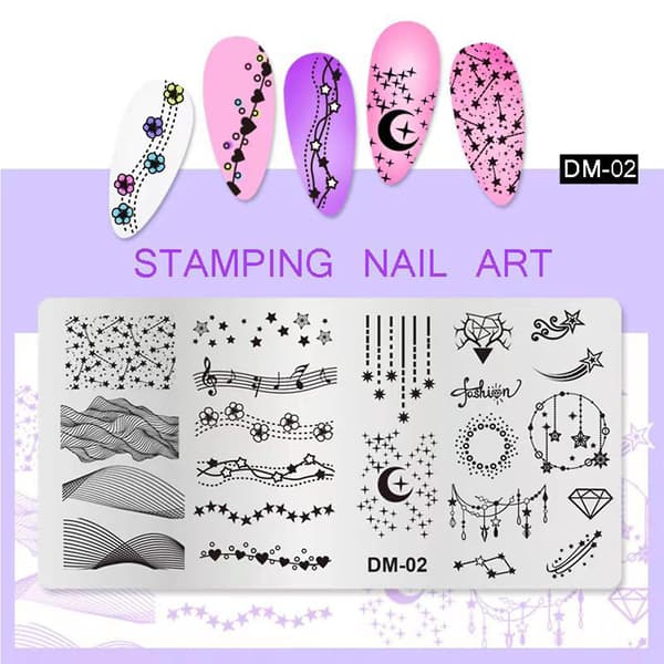 Negle Stempel Plader Negle Kunst Stempling Plader Negleplade Skabelon Billedplade 1