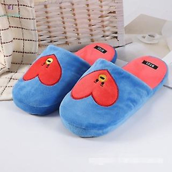 Kpop Bts Bt21 Dam/män Unisex Vinter Varm Mjuk Plysch Golv Hem Halkfri sula Söt Tata