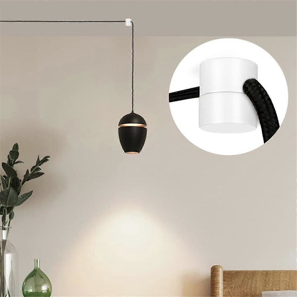 3 Pakning Tak Kroker for Takhengende Lys, Pendel Lys Krok for Taklampe, Tak Kroker White