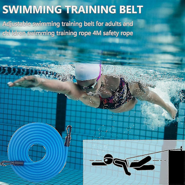 4m Pool Simband Justerbart Simträning Simmotståndsband För Barn Vuxna