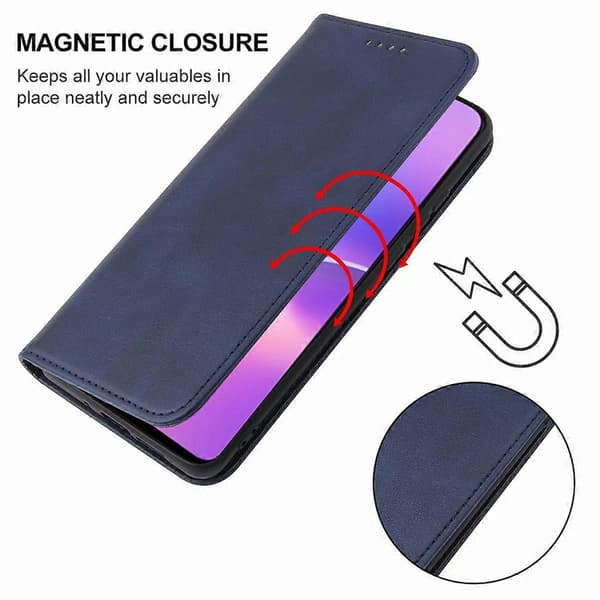 För Honor 30i Magnetisk Stängning Läder Telefonfodral Blue