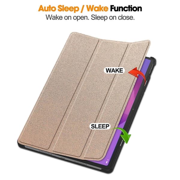 Til Lenovo Idea Tab Pro Etui Anti-Drop Læder Stand Tablet Cover - Grå Multicolor Rose Gold