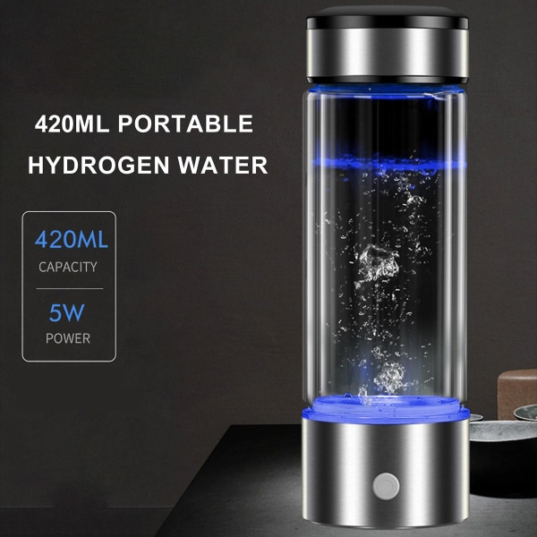 Tyuhe 420ML bærbar hydrogen-vandgeneratorflaske med SPE PEM-teknologi Sundhedsforøgende elektrolyseret vandkop Golden