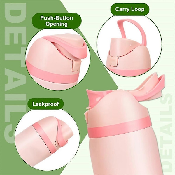 Reservedel til Owala Freesip, One-Touch vannflaske topplokk for Owala kopp, BPA-fri, lekkasjesikker Pink