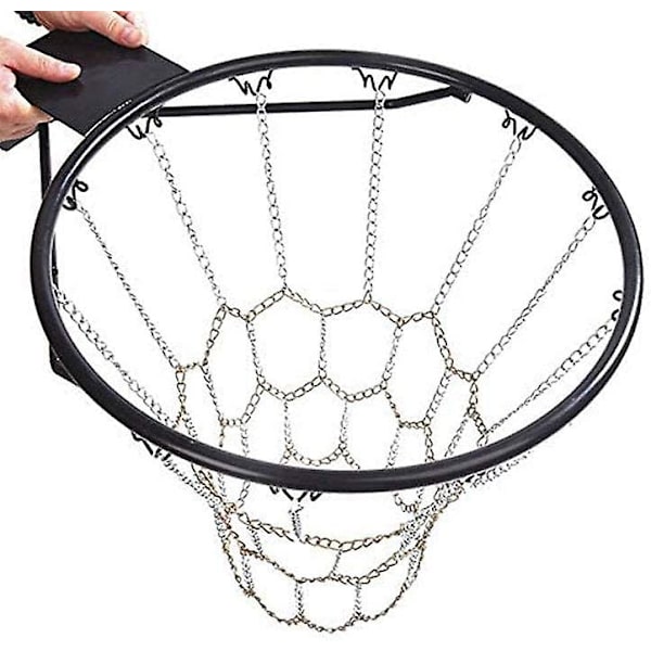 Hållbar galvaniserad stålkjedja för basketnät, basketnät för utomhusbruk, basketplaner på campus (exklusive basketställ)