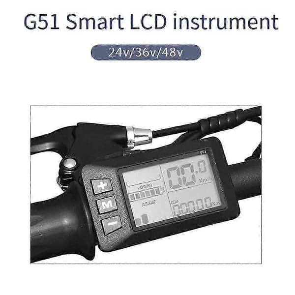 Display til G51 Elcykel Controller Vandtæt 5Pin LCD Svart