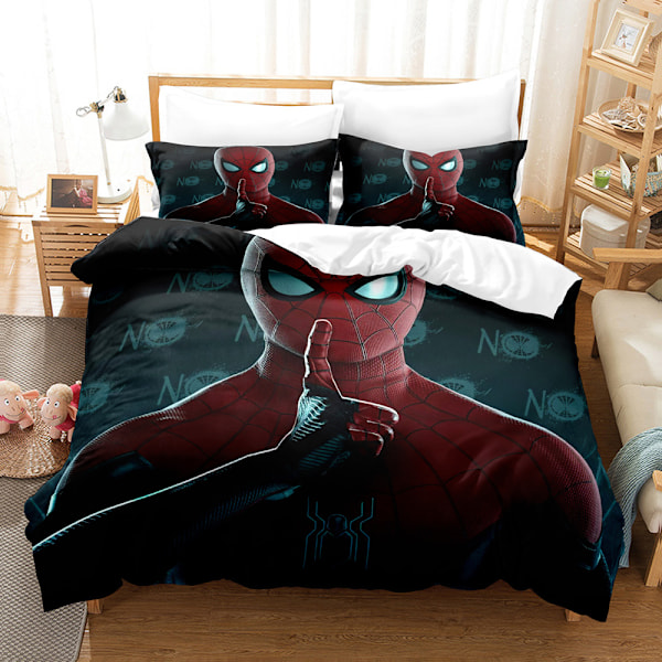 Digitalt Trykt Spiderman Sengetøj Tredelt Sæt Drenge Marvel Amazon Cross-border 3D Sengetøj A 180*200