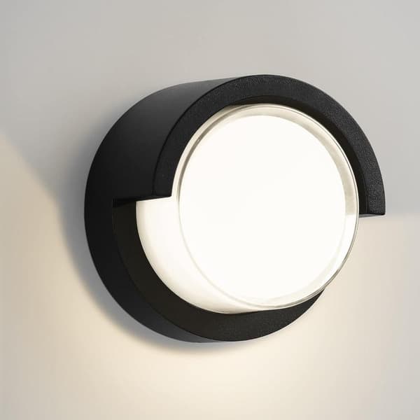LED Modern Wall Lights Indoor, Keyearth Matte Black Wall Lamp