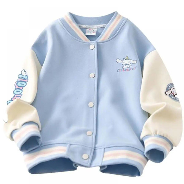 Kawaii Sanrio Cinnamoroll Baseballuniform för flickor, Anime-tecknad jacka, söt och gullig jacka, vår och höst, barnkläder Cinnamoroll 120CM