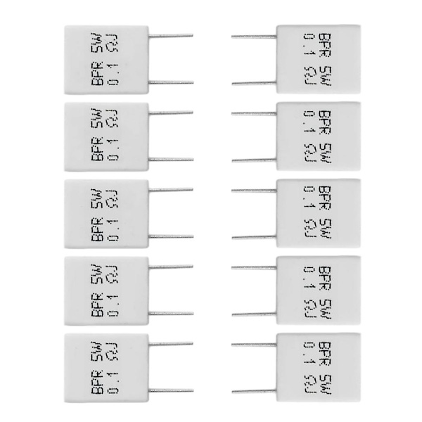 10 st 0.1r 5 För W 5% Cementmotstånd 0.1ohm Icke-induktivt motstånd Bpr56
