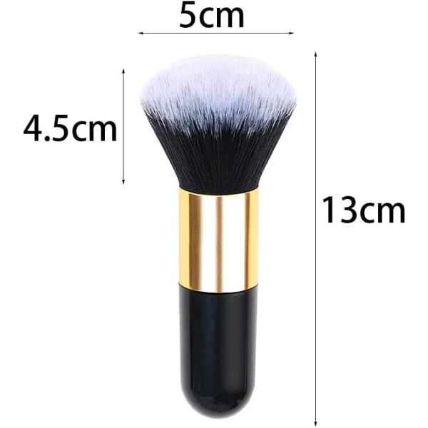 2 delar Powder Makeup Brush Stor Lös Powder Brush Platt Kabuki Brush Foundation Brush Blush Brush Foundation Makeup Brush