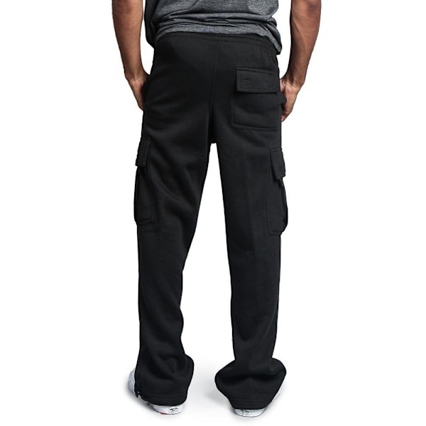 Nya Lediga Rak Overaller med Flera Fickor för Män Black L