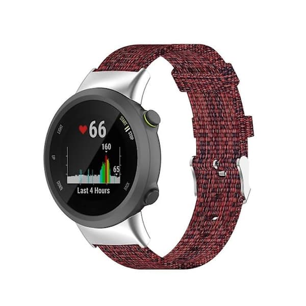 Garmin Forerunner 45 / 45s / Swim 2 Universal Nylon Canvas -kellon ranneke Wine Red