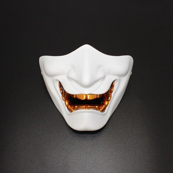 Cosplay Mask Peli Halvansikts Airsoft Oni Mask Halloween Mask white
