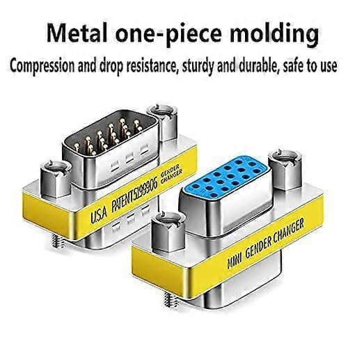 Hane till hona-adapter 3-pack – HD15 könsväxlare för bildskärm