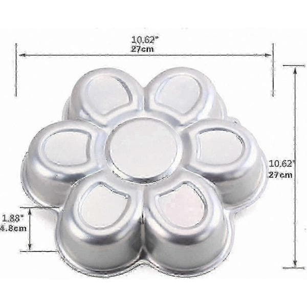 3D Blomsterformet Aluminium Stekeform for DIY Bursdagskaker