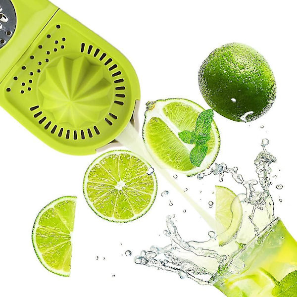 Plastisk manuel citruspresser, plastisk manuel appelsinpresser, plastisk manuel citronpresser til citroner, appelsiner, grøntsager eller limefrugter, manuel ostrivejern til ch