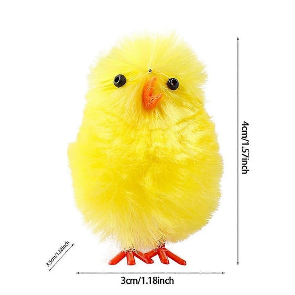 Zk-36 stk. Påskekyllinger | 4 cm - Høye Mini Påskekyllinger Set of 36 chickens