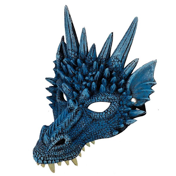 Cosplay-lohikäärmemaski, karnevaaliasu, naamiaiset, karnevaaliasu Blue