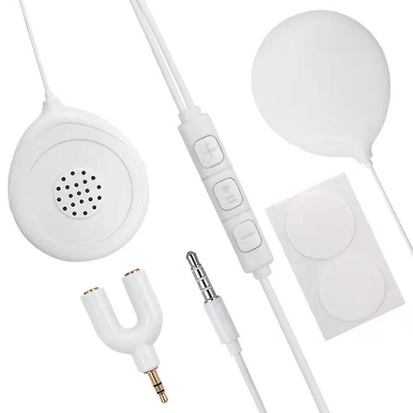 Baby-bump-kuulokkeet toistaa ja jakaa musiikkia, ääntä ja ääniä kohdulle Premium Baby Bump -kaiutinjärjestelmä (valkoinen)