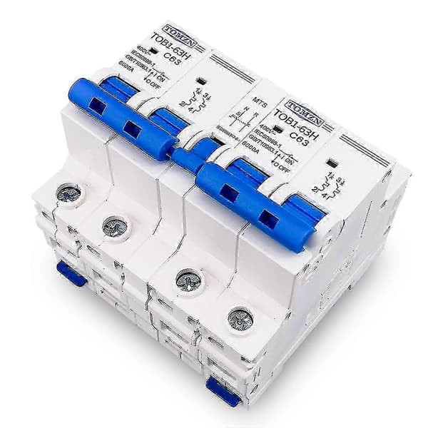 2p+2p AC Dobbel Manuell Overføringsbryter Strømbryter Mcb 50hz/60hz, 40a