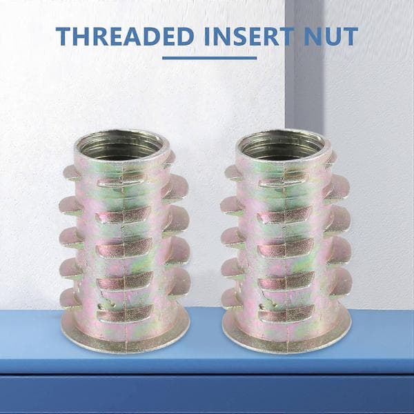 230-pack Skruvmuttrar /M5/M6/M8/M10 Zinklegering Hex Socket Mutter, gängad insats, träskruvmuttrar för