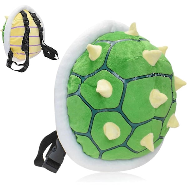 Grønn Koopa Troopa Ryggsekk Skilpaddeskall Grønn Myk Fylt Tegneserie Leker, 100% Ny