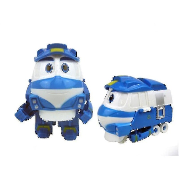 4 stk/sett 8cm Robot Tog Transformation Kay Alf Dynamisk Togfamilie Deformasjon Togbil Actionfigur Leke for Barn
