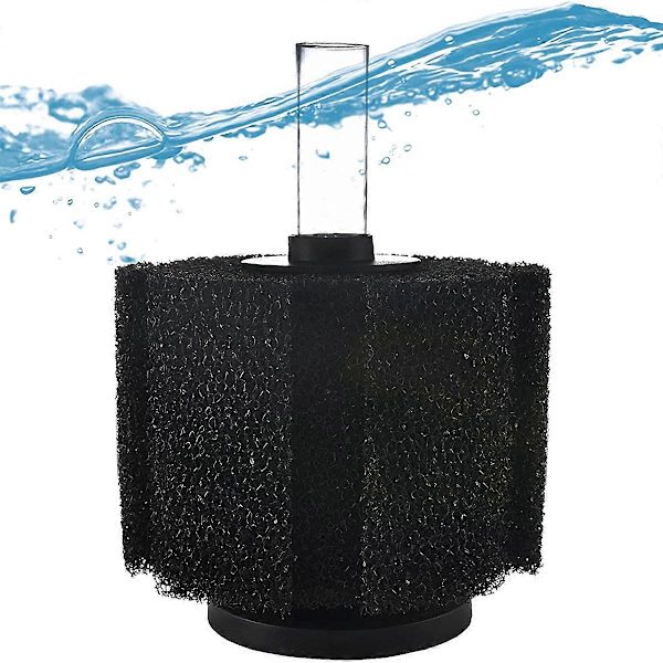 Fisketankfilter Vand Fe Vandtank Akvarium Pneumatisk Vandrensning Svampe Lydløs Black
