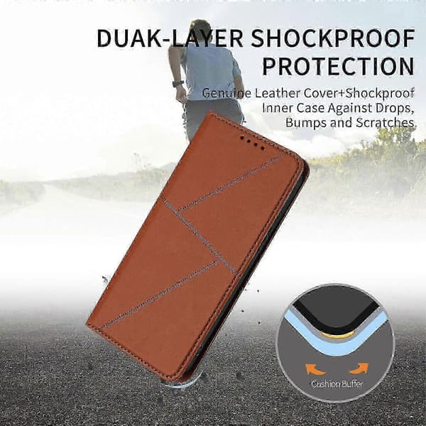 Samsung Galaxy A17 Kompatibelt Plånboksfodral: Magnetisk Stängning & Läder Flip Design med Stativ_cdb1 Coffee