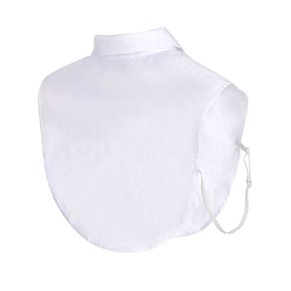 Avtakbar bluse med falsk krage for kvinner Dickey krage halvskjorter - sett med 2 deler Only 1 White