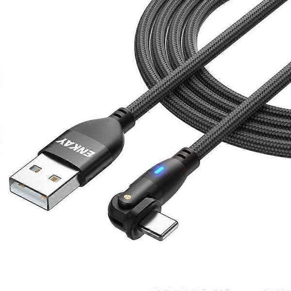 USB till 8-stifts laddningsdatakabel med LED-ljus, längd: 2m