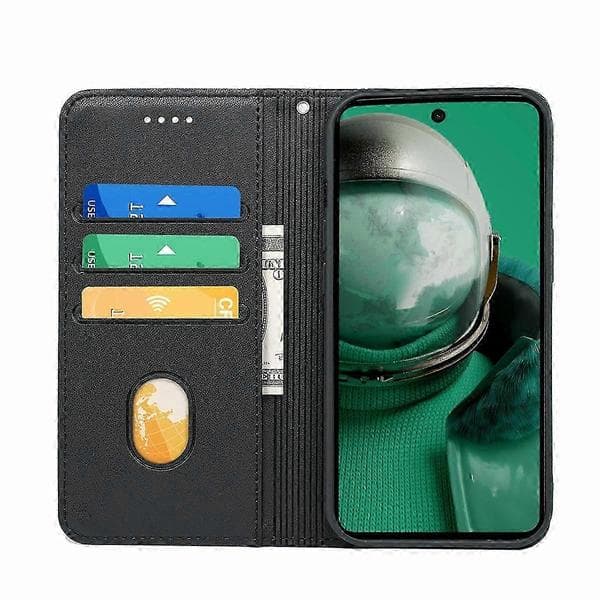 HX01 HMD Pulse Pro Plånboksfodral med Magnetlås Grön PU-läder Mobilskal Multicolor Black