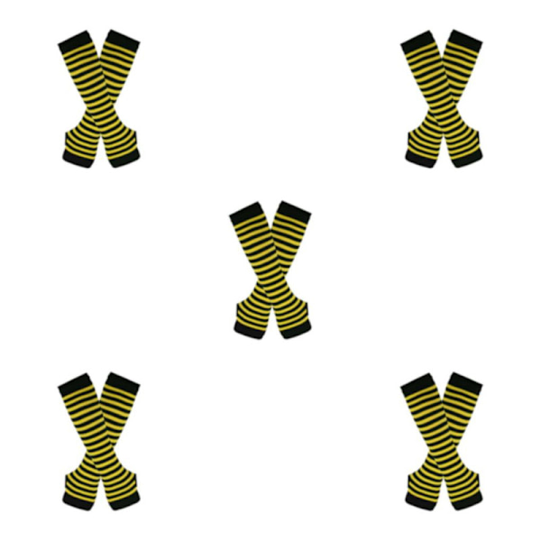 1/2/3/5 Polven yläpuoliset sukat paksuille reisille Helppokäyttöiset ja tekevät keltaisen ja mustan yellow and black 5Set